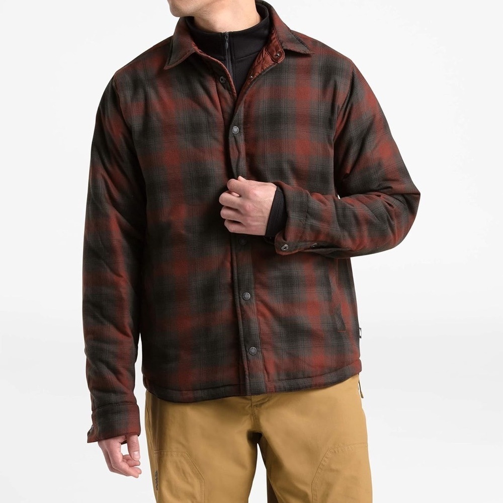 THE NORTH FACE Fort Point Insulated Reversible Flannel Sequoia Red Mens Small